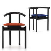 Unika Moblar Inge black/velvet Hans black/velvet Dining chair stool