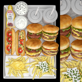 Fastfood Hamburger Set