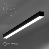 Линейный светильник HOKASU S35 Black (подвесной)