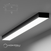 Линейный светильник HOKASU 75/35 Black (накладной)