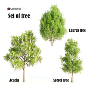 set of tree017-corona