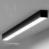 Линейный светильник HOKASU S50 Up&Down Black (накладной)