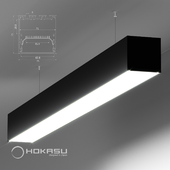 Линейный светильник HOKASU S75 Black (подвесной)