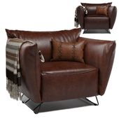 Jess Leather Armchair _ My Home Collection
