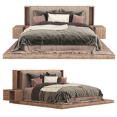 RH platform wooden bed