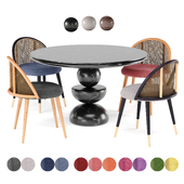 Dining Set 4- By Marble table
