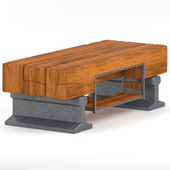 Traverse wooden coffee table