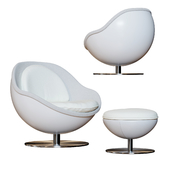 Art White Ball Lounge Chair (by Lento)