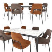 Joyce Chair and Pico Table by Flexform