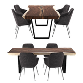 Parota dining table set