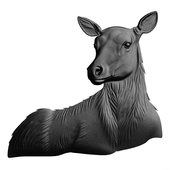 Bas-relief Deer Female
