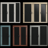 Витражные противопожарные алюминиевые двери /  Stained aluminum fire doors