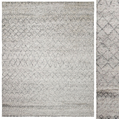 ETCHED HAND-KNOTTED WOOL RUG
