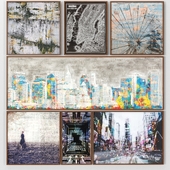 Art Frams 40- Newyork Map By Present Painting