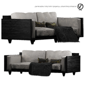 Lawson Velvet Gray 2 Seater Couch