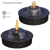 3 Fountains Fire and Water Bowl