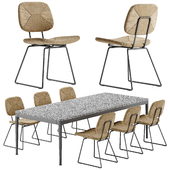 Flexform Echoes chair Pico table set