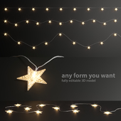 Editable garland lights set 6