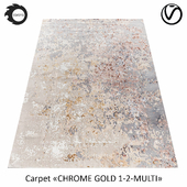 Indian woolen carpet "CHROME GOLD" 1-2-MULTI