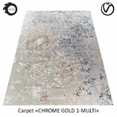 Indian wool rug "CHROME GOLD" 1-MULTI