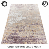 Indian wool carpet "CHROME GOLD" 2-MULTI