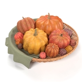 Pumpkins in a basket