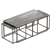 Twilight Marble Nesting Tables Set of Three (Crate and Barrel)