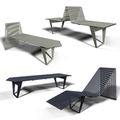 bench and chaise lounge "puntogroup infinity"