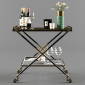 Bar Cart with Accessories