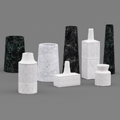 Westelm ceramic Linework Vases