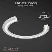 Aratta LINE 009 (158х52) выход света 50 мм Rad