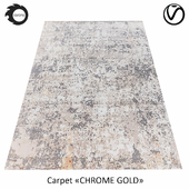Indian woolen carpet "CHROME GOLD" ABSTRACT-1-MULTI-2