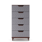 Chest of drawers with five Scandi Gray
