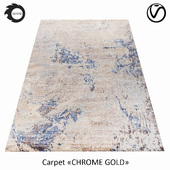 Indian Wool Rug "Chrome Gold" Paint-Abstract-Color-2-2