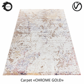 Indian Carpet Woolen "Chrome Gold" Paint-Abstract-Color-3-2 "