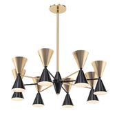 Cairo Chandelier Black and Gold