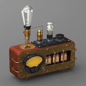 Steampunk Clock Lamp