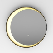 Round mirror with illumination "Iron Moon"
