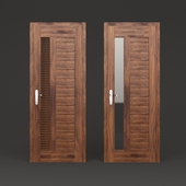 walnut wooden door