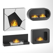 Wall mounted bio fireplace Luxury Light
