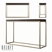 Nicholas console table in paldao wood and metal