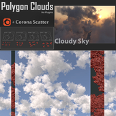 Cloudy Sky - Polygon clouds