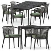Erica 19 chair and Mirto Outdoor table Set 2 by bebitalia