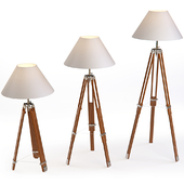 Floor lamp on a tripod from Garda Decor Article K2KM008F-NW