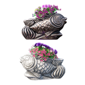 Fish-shaped planter