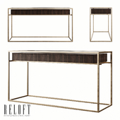 Kennan console table in paldao wood and metal