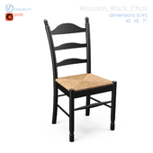 black wooden chair