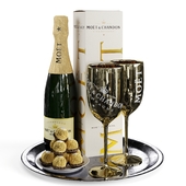 Champagne On A Tray set 2