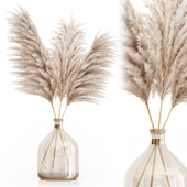 Pampas grass in glass vase 7