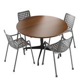 Vitra Landi Chair & Vitra Eames Segmented Tables Dining